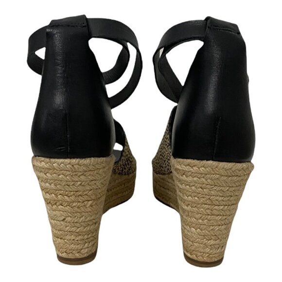 Matisse Verona Cheetah Espadrille Wedges Heel Sandals, Size 10 - Picture 7 of 10